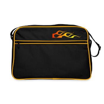 Flammes - Sac Retro - noir/or - Devant