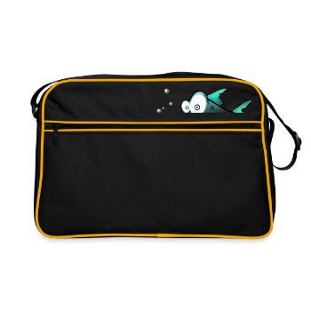 Confused fish - Retro Bag - black/gold - Front