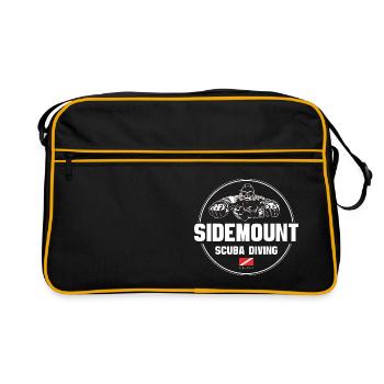 Sidemount Diver Cadeau Plongée - Sac Retro - noir/or - Devant