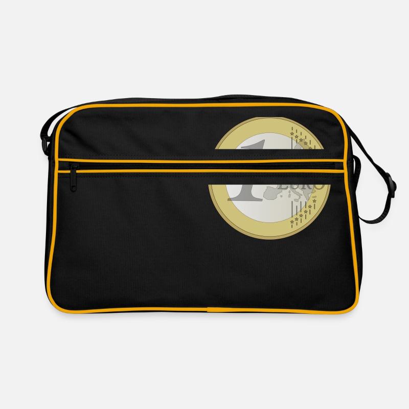 Euro - Retro Tasche - Schwarz/Gold