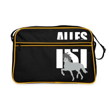 ALLES ISI - Retro Tasche - Schwarz/Gold - Vorne