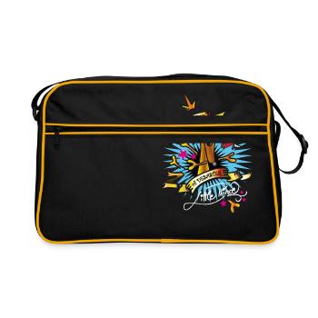 master of disaster white - Retro Bag - black/gold - Front