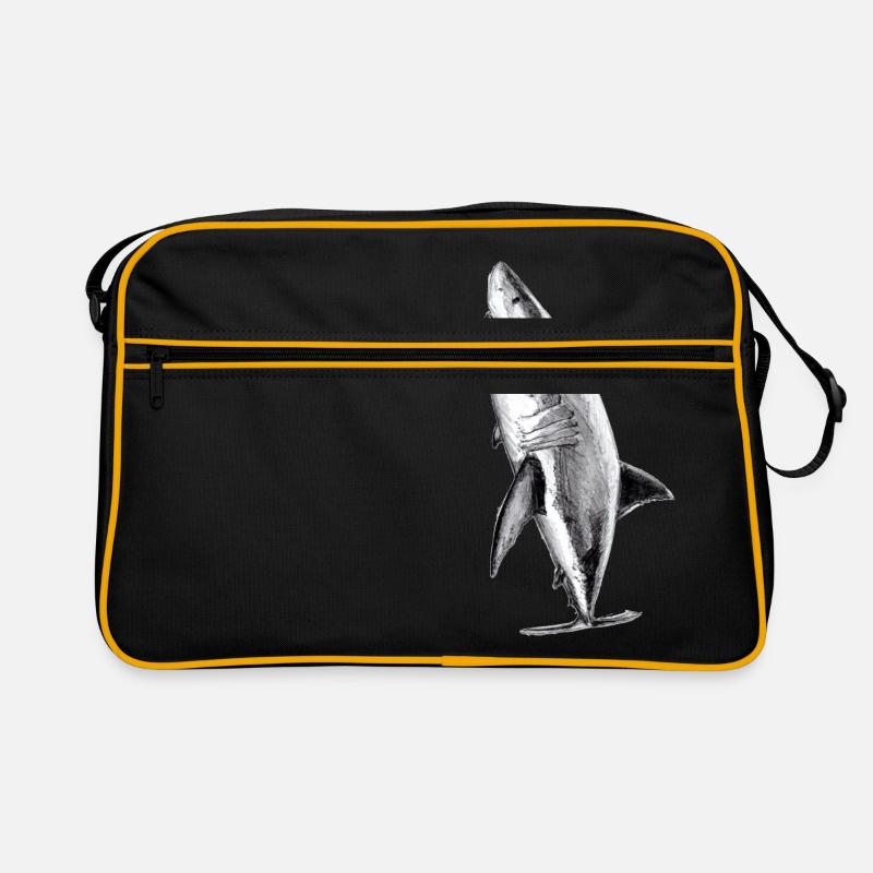 Great white shark Retro Bag