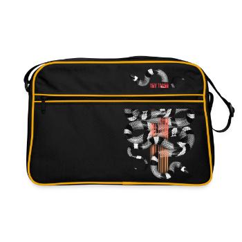 Serpent au paradis / Black Snake Design Shirt - Sac Retro - noir/or - Devant