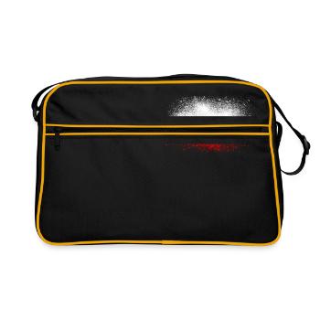 Pologne Grunge drapeau polonais cadeau drôle - Sac Retro - noir/or - Devant