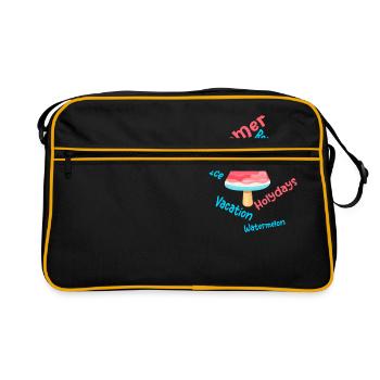 Summer - Retro Tasche - Schwarz/Gold - Vorne