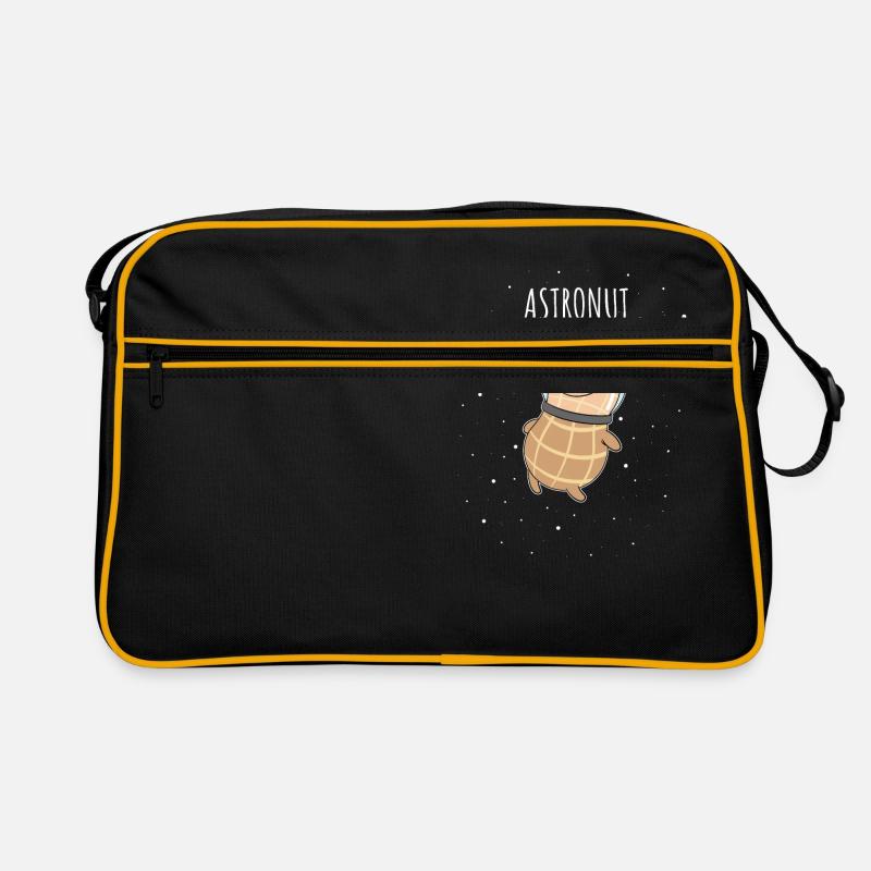 Astronaute arachide astronaute espace - Sac Retro - noir/or