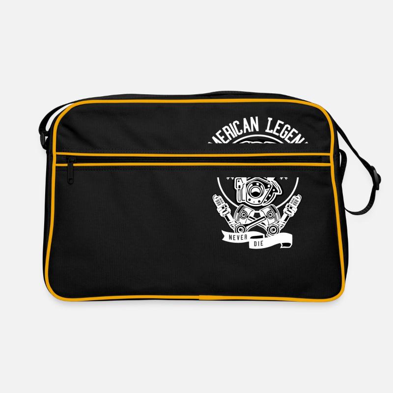 AMERICAN LEGEND NEVER DIE - Retro Tasche - Schwarz/Gold