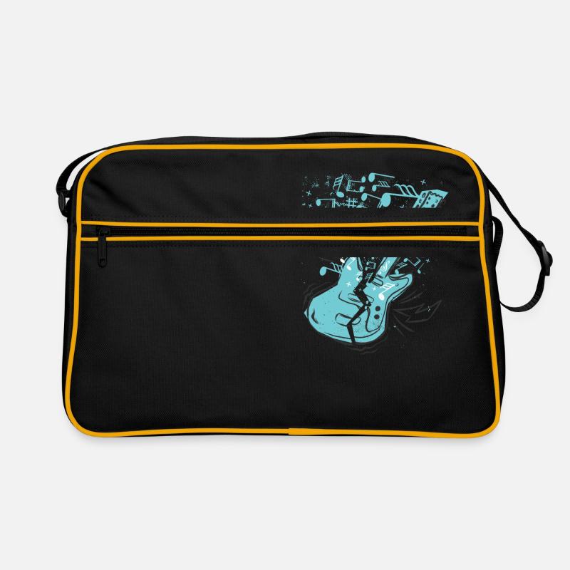 Musik Gitarre - Retro Tasche - Schwarz/Gold