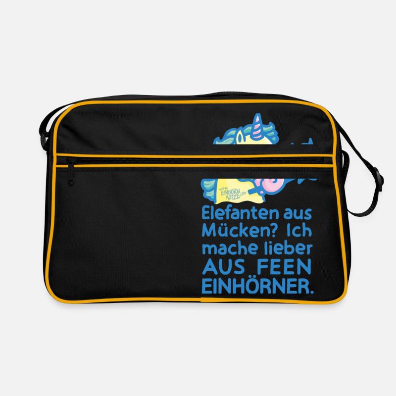 Ich mache aus Feen Einhörner Retro Tasche