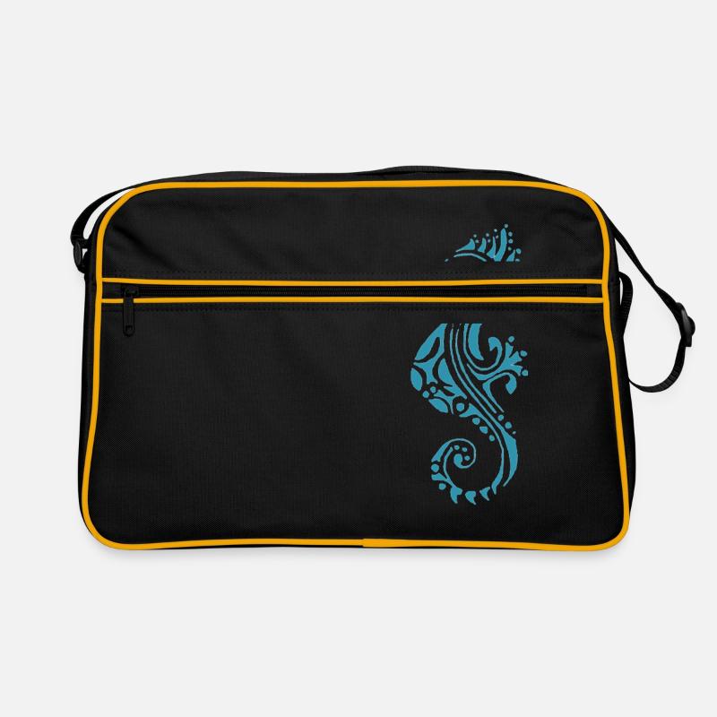 turquoise hyppocampe Retro Bag