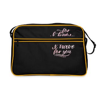 Die Pläne, die ich habe Jeremia 29:11 Christian - Retro Tasche - Schwarz/Gold - Vorne