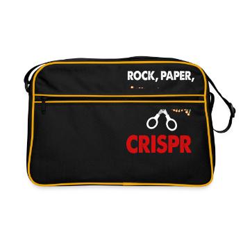 Rock Paper Crispr DNA Life Biology Major Fun Gift - Retro Bag - black/gold - Front