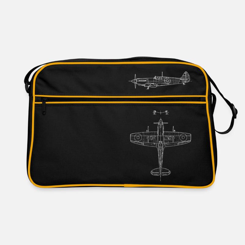Spitfire Blueprint - Sac Retro - noir/or