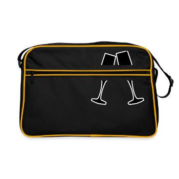 cheers - Retro Tasche - Schwarz/Gold - Vorne
