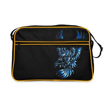 adler eagle bussard falke habicht hawk falcon14 - Sac Retro - noir/or - Devant