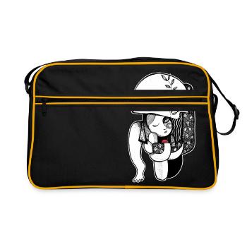 fils de la lune - Sac Retro - noir/or - Devant