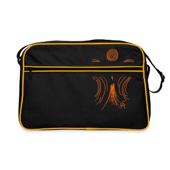 Coeur Ange Orange - Sac Retro - noir/or - Devant