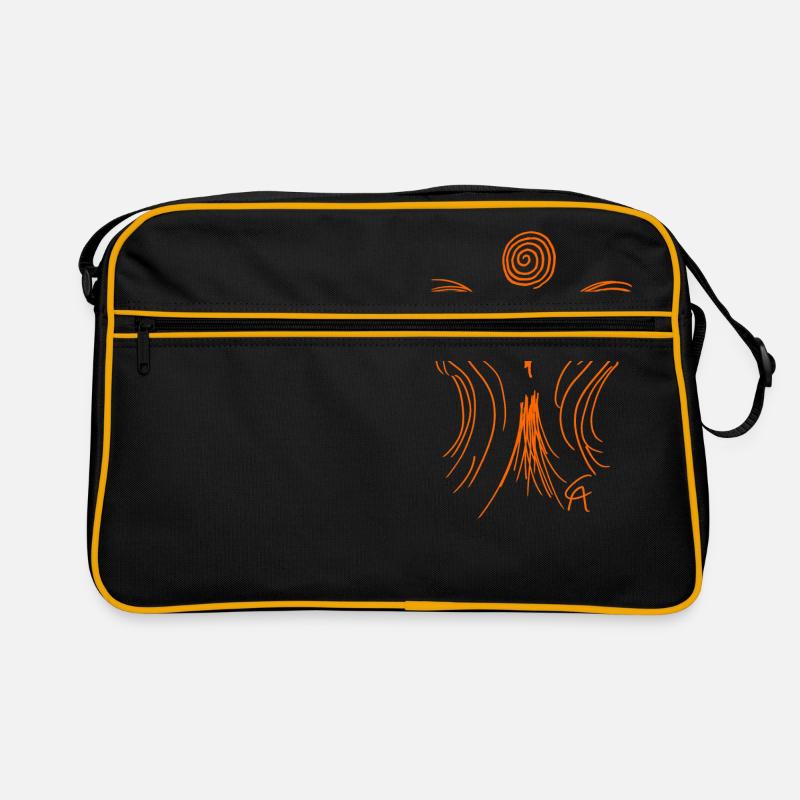 Herzengel orange Retro Tasche