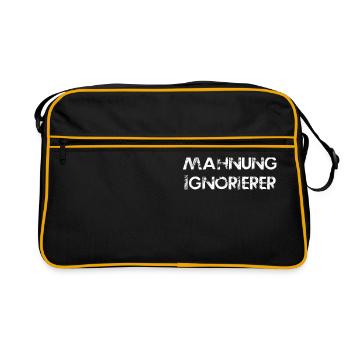 Rappel facture facture rappel débiteurs de la dette - Sac Retro - noir/or - Devant