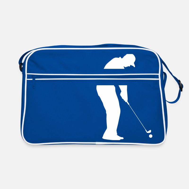Golf Golfer Golfspieler Golfplatz Retro Tasche
