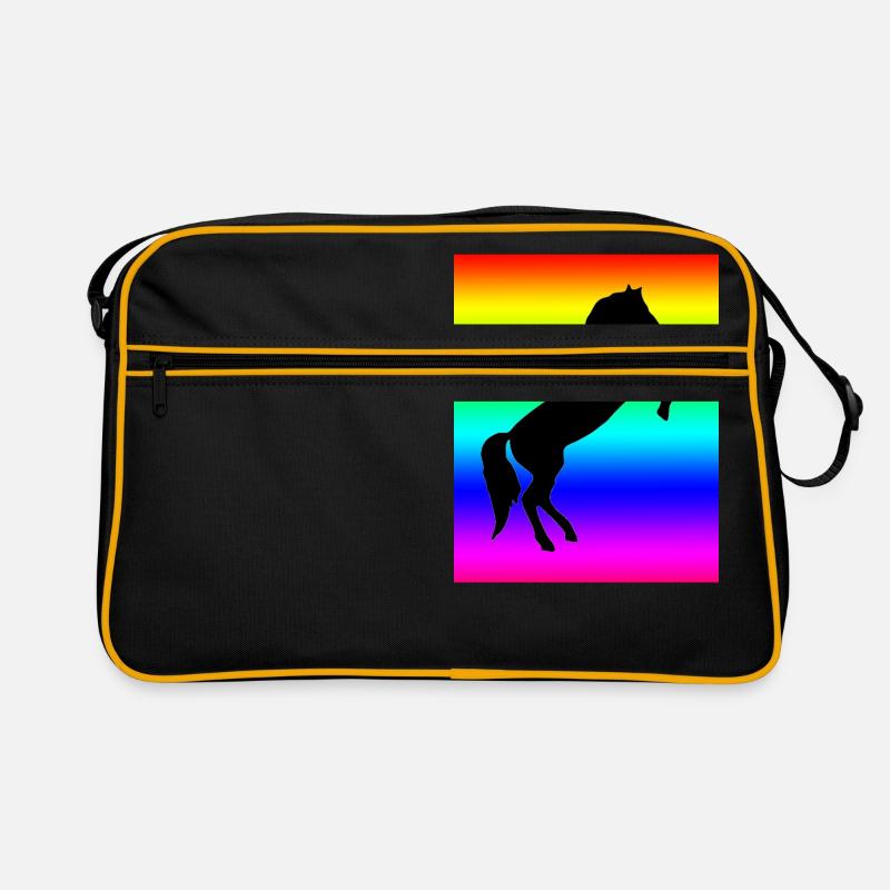 Regenbogen Pferd Retro Tasche