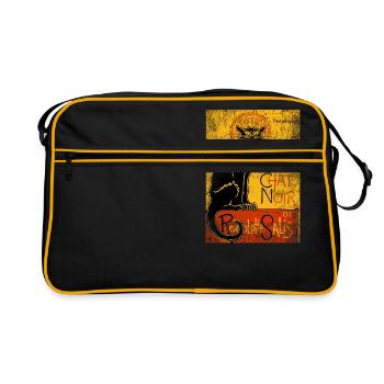 Vintage Tournee du Chat Noir Black Cat product - Retro Bag - black/gold - Front