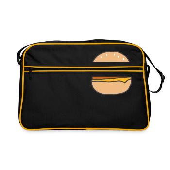 BURGER - Retro Tasche - Schwarz/Gold - Vorne