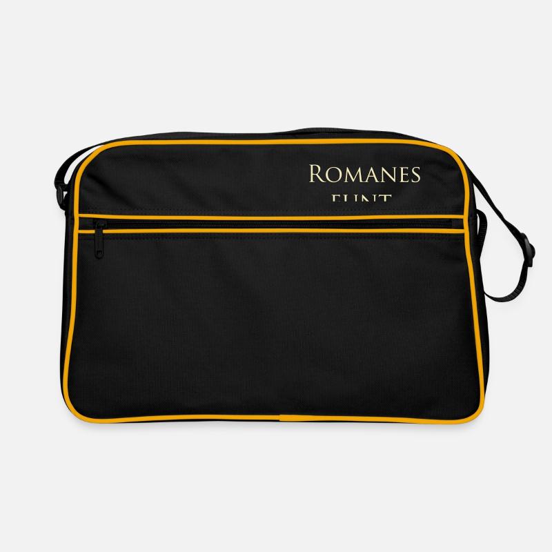 Romanes eunt domus - Retro Tasche - Schwarz/Gold