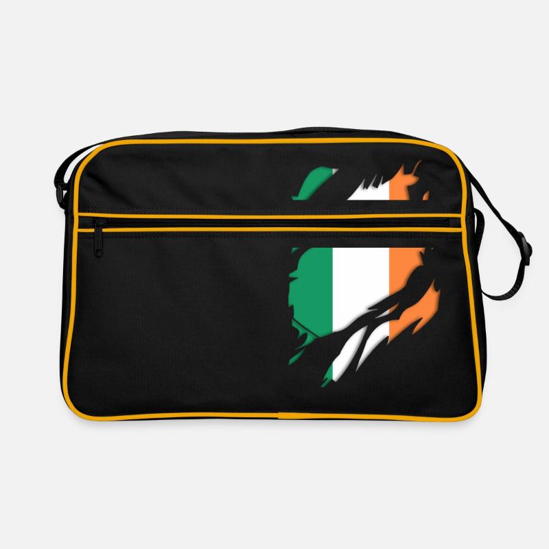 Motif déchiré du drapeau de l'Irlande Sac Retro