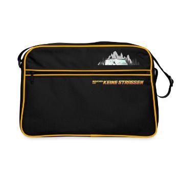UAZ -Wo wir hinfahren, brauchen wir keine Strassen - Retro Tasche - Schwarz/Gold - Vorne