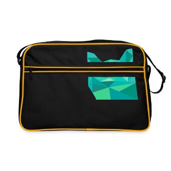Blue Cat Head - Retro Bag - black/gold - Front