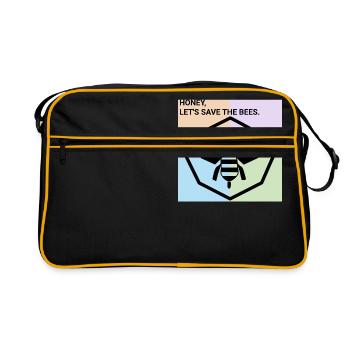 Chérie, sauvez les abeilles - Retten Sie die Bienen - Sac Retro - noir/or - Devant