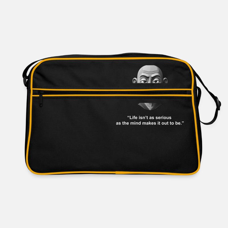 Das Leben ist nicht so ernst | Zen-Zitat Retro Tasche