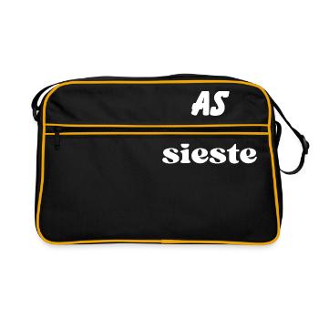 Ass des Nickerchens - Retro Tasche - Schwarz/Gold - Vorne