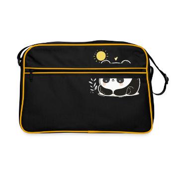 Marko the Panda: Cuteness Unleashed - Retro Bag - black/gold - Front