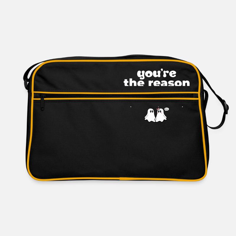 V01 GHOST QUOTES 15 - Retro Bag - black/gold