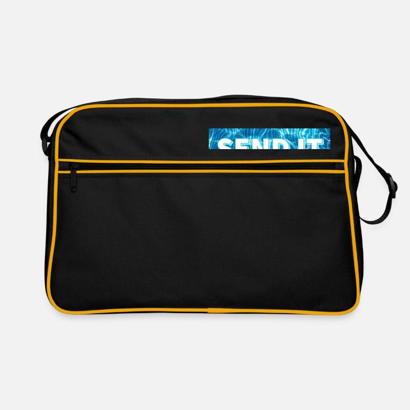 SEND IT Boxlogo - Retro Tasche - Schwarz/Gold