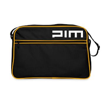 Bitcoin to the Moon - Retro Tasche - Schwarz/Gold - Vorne