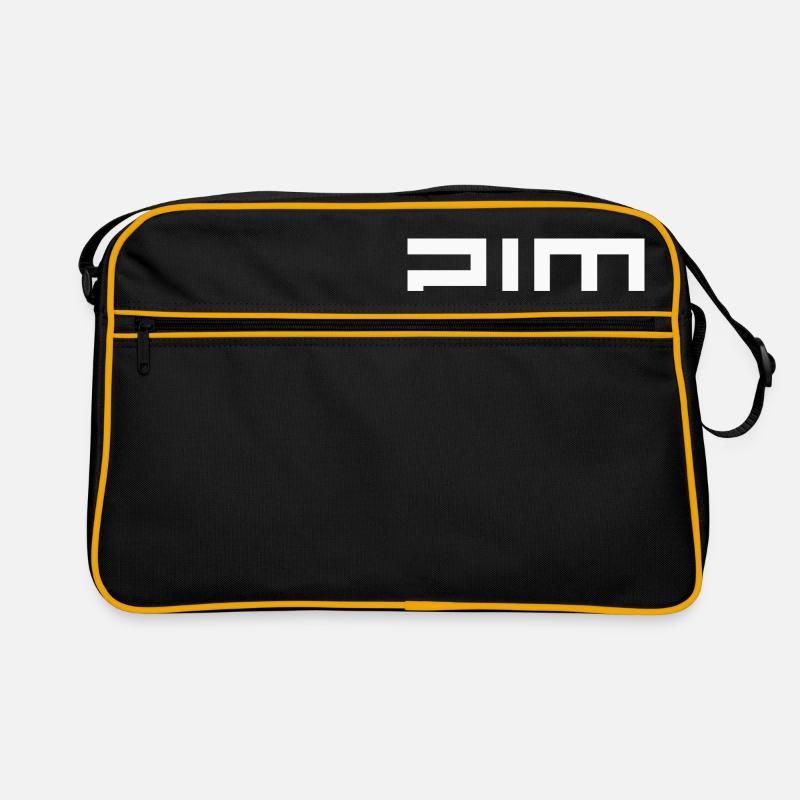 Bitcoin to the Moon - Retro Tasche - Schwarz/Gold