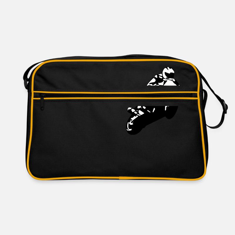 Motorrad - Retro Tasche - Schwarz/Gold