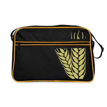 cereals corn cereal wheat wheat veggie gemuese v - Retro Bag - black/gold - Front