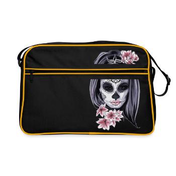 La Catrina - Jour des morts - Sac Retro - noir/or - Devant