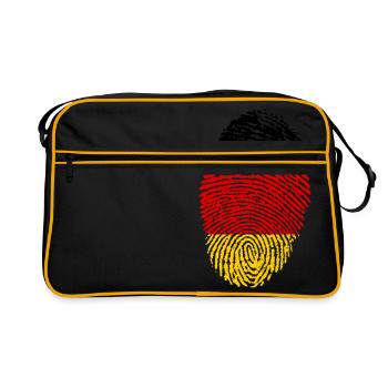 Empreintes digitales Noir Rouge Or - Sac Retro - noir/or - Devant