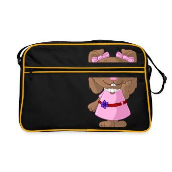 DOE mignon de bande dessinée - Sac Retro - noir/or - Devant