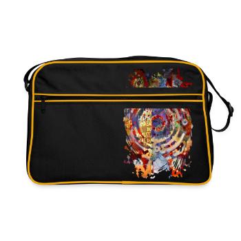 Vous choisissant art abstrait / - Sac Retro - noir/or - Devant