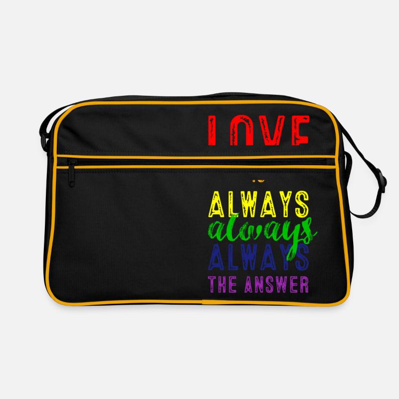 Love is always the answer! Retro Tasche