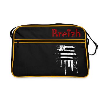 Drapeau Breton - Sac Retro - noir/or - Devant