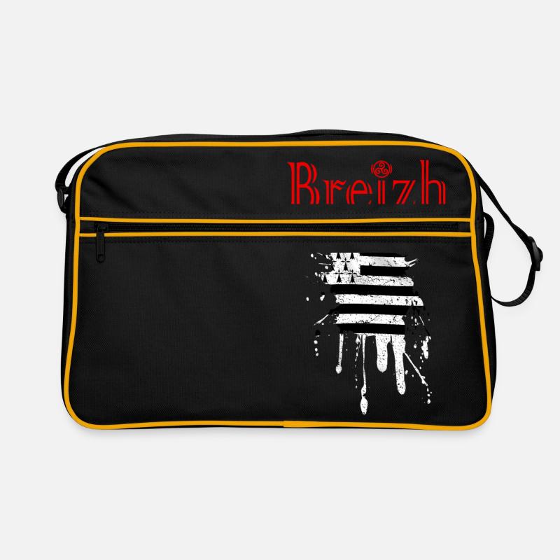 Drapeau Breton - Sac Retro - noir/or