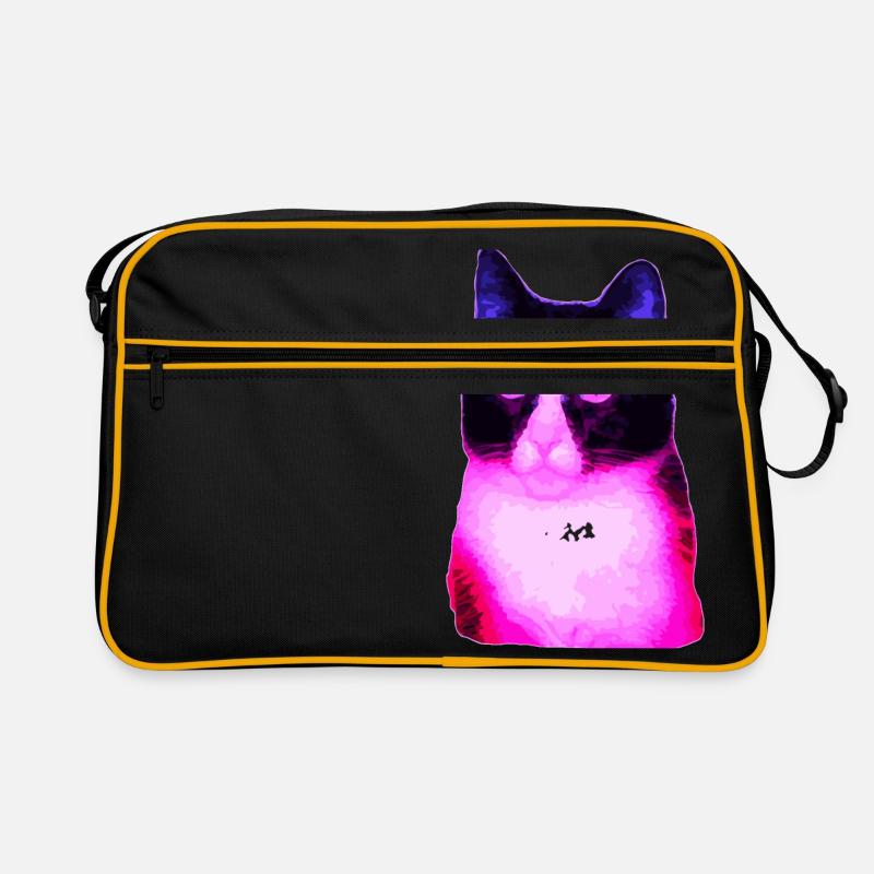 Cat cats cat - Retro Bag - black/gold